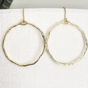 New Free Form Circle Hoop Dangling Geometric Outline Frame Earrings Lightweight
